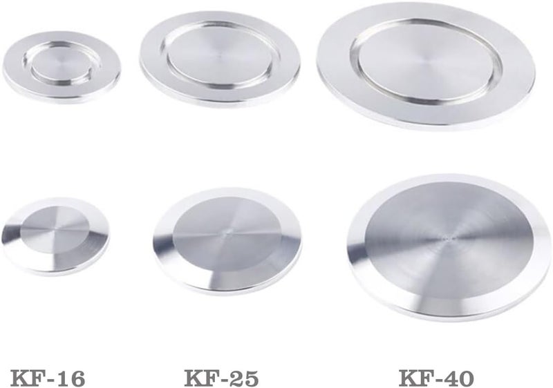 WYLWLS 2PS KF40 Blank,Vacuum Fittings,Vacuum Flange Plate,KF 40 Tri Clamp Blank Stud or Blind Cap,End Caps Blind Tri Caps Clamp for Dairy Products Food Wine Beverage Cosmetics Engineering (KF-40) - Image 3